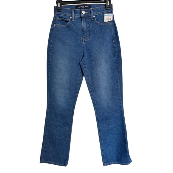 Veronica Beard Carly Kick Flare Denim Size 24 Crop High Rise Jeans NWT Cornflowe - Picture 5 of 12